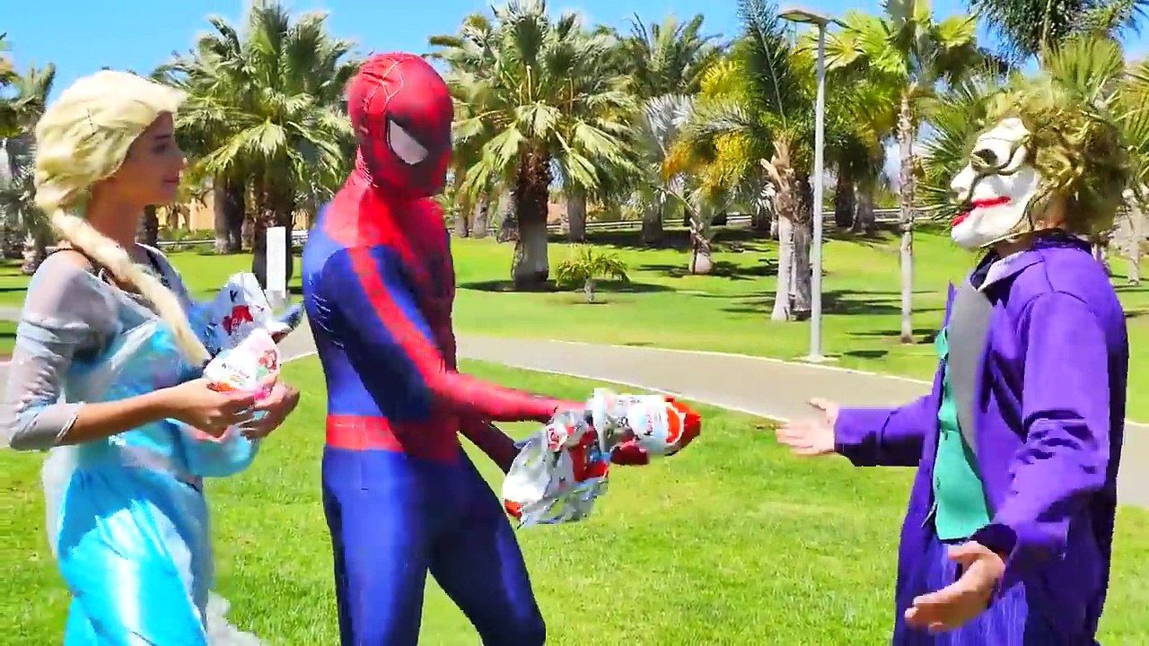 Busqueda de Huevos Sorpresa - Spiderman hombre araña & Princesa Frozen Elsa  Español - Dailymotion Video