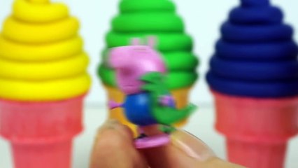 Play Doh Ice Cream Cone Surprise Toys for Kids Peppa Pig Hello Kitty My Little Pony,Disney Minnie