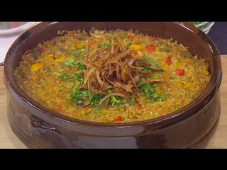 طاجن فريك بالخضروات | سالي فؤاد