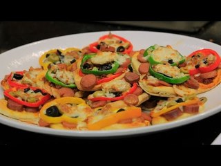 ميني بيتزا بالسوسيس والجبنة | الشيف شربيني