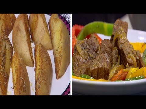 طاجن لحم بالفلفل الألوان - سلطة بصل بالطحينة | مغربيات حلقة كاملة