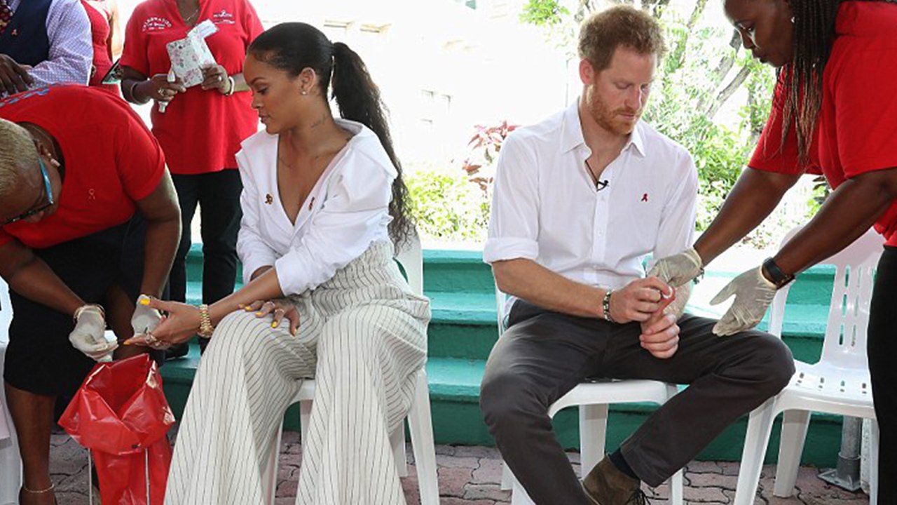 Prince Harry and Rihanna take a HIV test together in Barbados