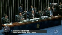 Debate no Senado reúne Sérgio Moro, Gilmar Mendes e Renan Calheiros