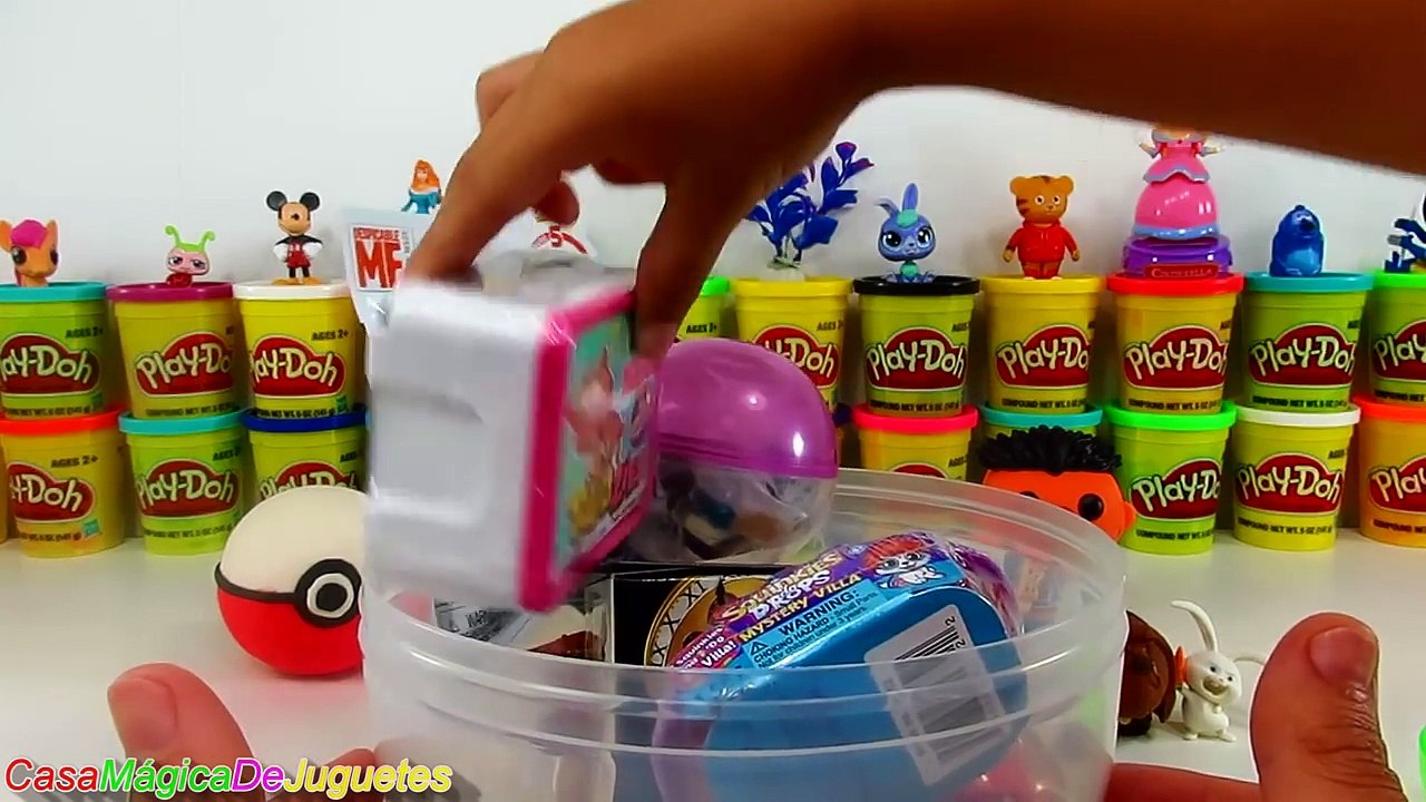 Huevo Sorpresa Gigante de Elmo de Plaza Sesamo y Pokeball de Plastilina Playdoh en Español