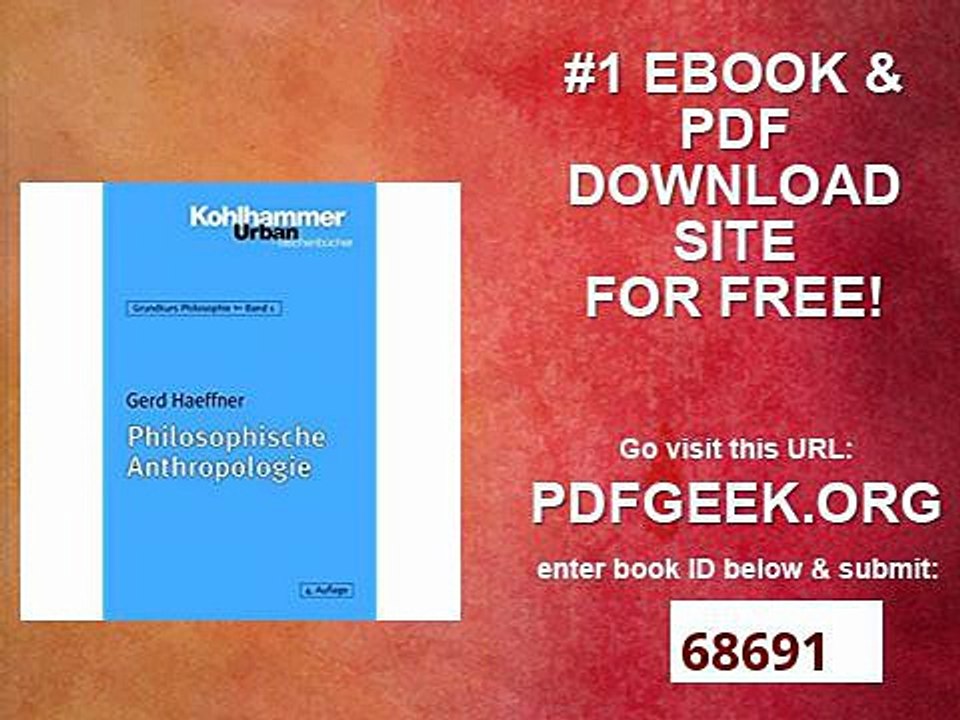 Grundkurs Philosophie Philosophische Anthropologie Grundkurs Philosophie Band 1 BD 1 (Urban-Taschenbücher)