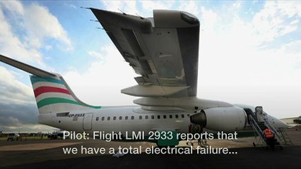 The recording captures the final moments of the plane before it crashed