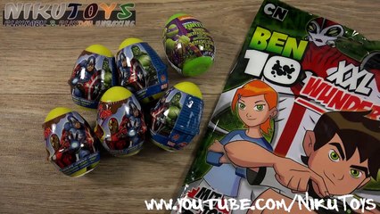 Marvels The Avengers Nutella & Toy SURPRISE EGGS Ben10 Party Bag