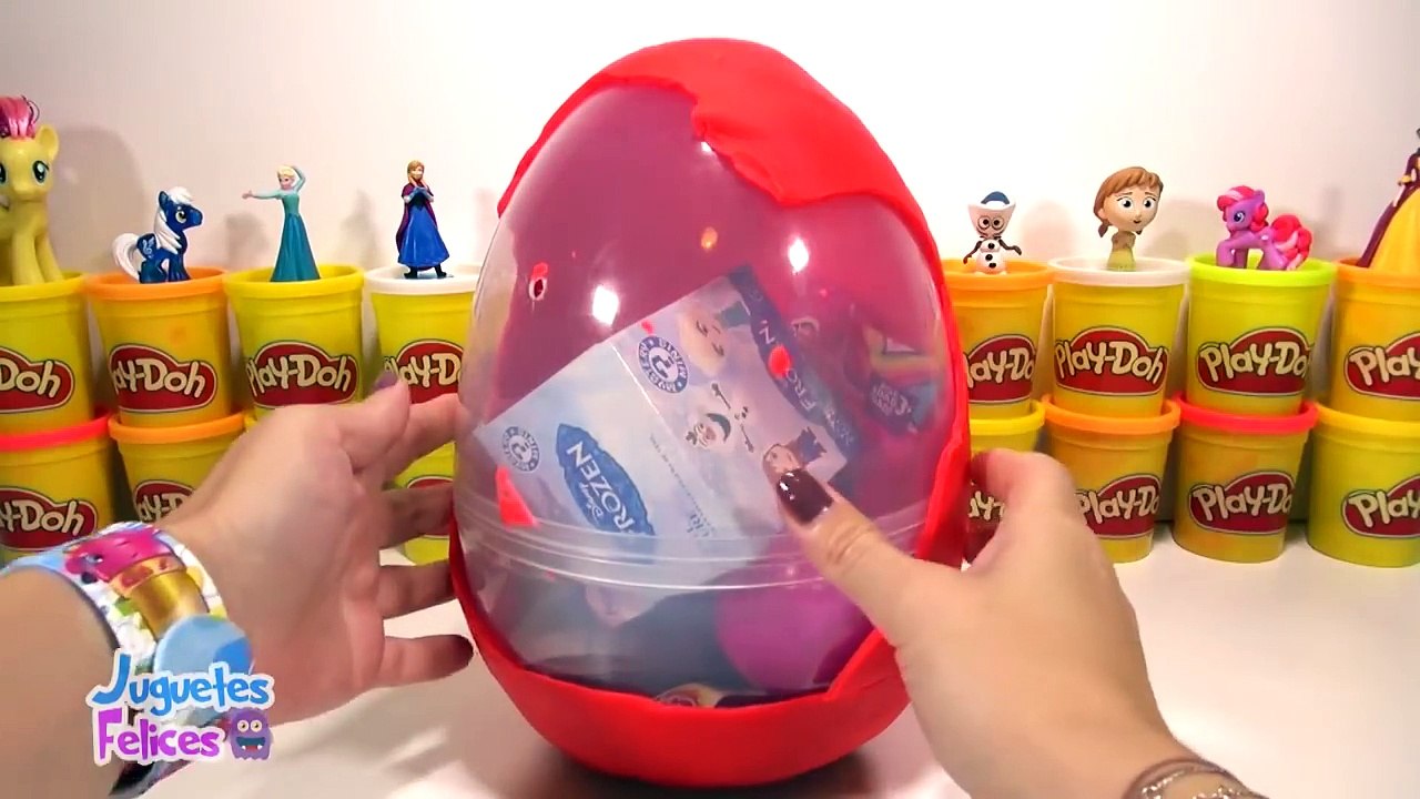 Surpresa ovo gigante congelado Olaf em Plastilina Espanhol jogar Doh - Brinquedos congelado Elsa Ann