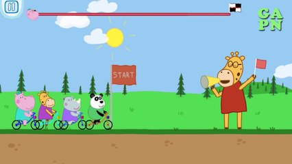 Hippo Peppa | Hippo Peppa de bicicletas | Juegos educativos para niños