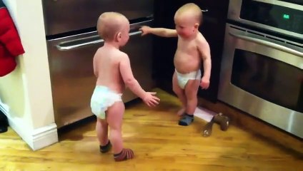 Silly Videos Twin Baby Boys Have A Conversation-Funny Videos