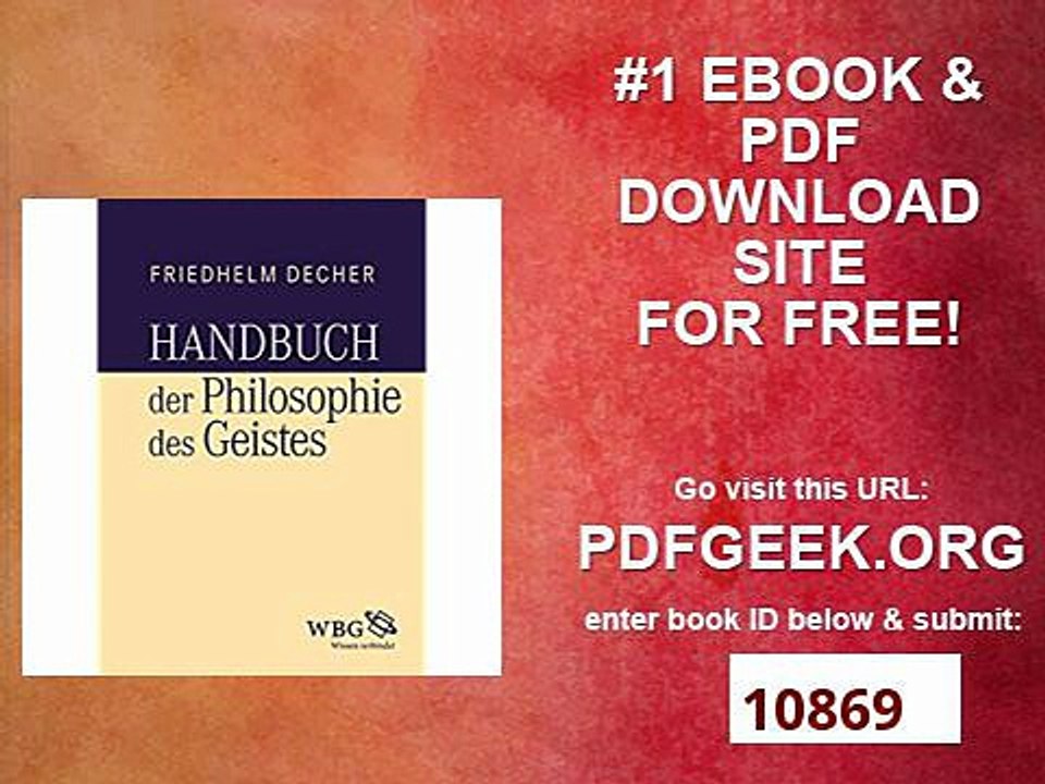 Handbuch der Philosophie des Geistes