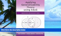 Online Jean Cardinet Applying Generalizability Theory using EduG (Quantitative Methodology Series)