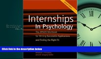 FAVORIT BOOK Internships in Psychology: The APAGS Workbook for Writing Successful Applications and