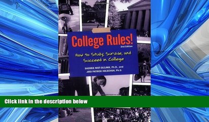 READ THE NEW BOOK College Rules!: How to Study, Survive, and Succeed in College (College Rules: