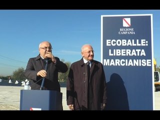 Marcianise (CE) - Il depuratore libero dalle ecoballe, visita di De Luca (01.12.16)