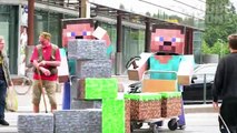 Minecraft In Real Life Pranks 4 - Block Pranks In Public!