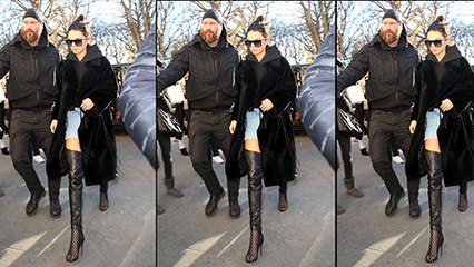 Kendall Jenner Rocks Denim Shorts in Freezing Paris