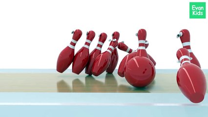 Learning Colors with 3D Bowling Game for Kids Children Toddlers - EvanKids