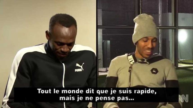 Quand Aubameyang défie Usain Bolt !