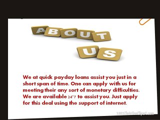 Quick Payday Loans Another Way Of Accessing Quick Money