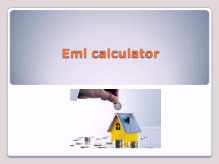 Emi calculator