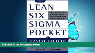 READ PDF [DOWNLOAD] The Lean Six Sigma Pocket Toolbook: A Quick Reference Guide to 100 Tools for