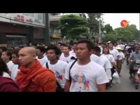 Pro-President demonstration in Mandalay