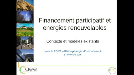 Mardis de la Transition Energétique - Le financement participatif 1/4