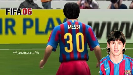 Lionel MESSI from FIFA 06 to FIFA 17 (vs Real Face Comparison)