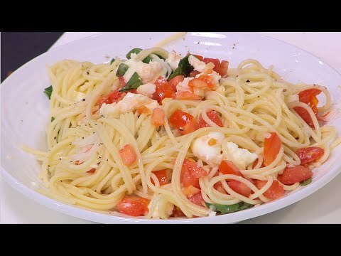 مكرونة بصلصة الطماطم الباردة | ماجي حبيب