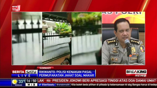 Besok, Polisi Umumkan Hasil Pemeriksaan 10 Tersangka Dugaan Makar