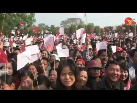 Suu Kyi's Campaign Trip in Myitkyina.
