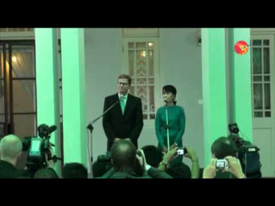 Press Conference by Suu Kyi's &  Germany's foreign minister, Guido Westerwelle on 29 April