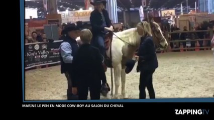 Marine Le Pen se prend pour un cow-boy au salon du cheval, la vidéo buzz