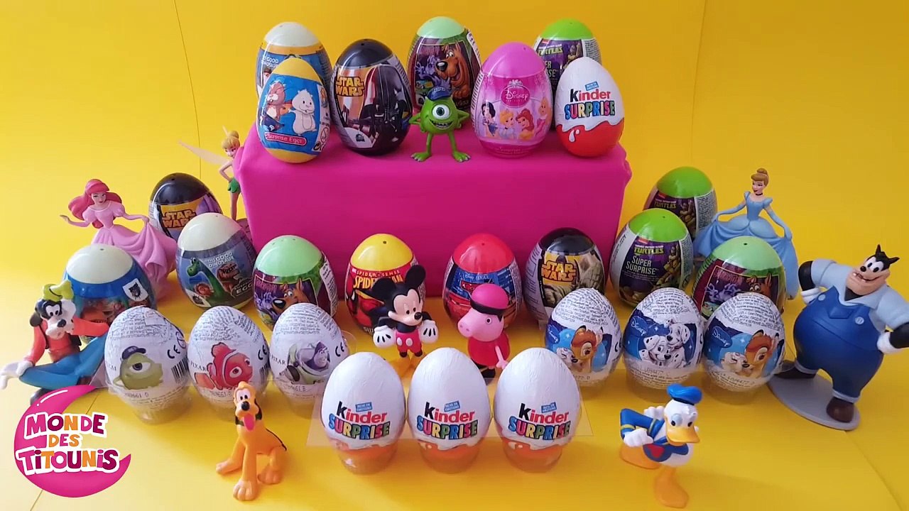 Oeufs surprises Kinder Princesses, cars, Disney, spiderman Titounis Touni Toys