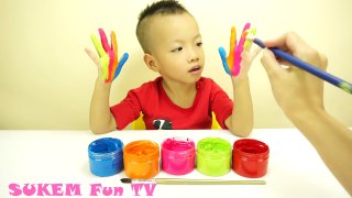 Learn Colors Rainbow Finger Family - 2016 - learn colors rainbow hand body painting