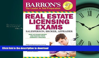 Download Video: READ THE NEW BOOK Barron s Real Estate Licensing Exams, 10th Edition (Barron s Real Estate