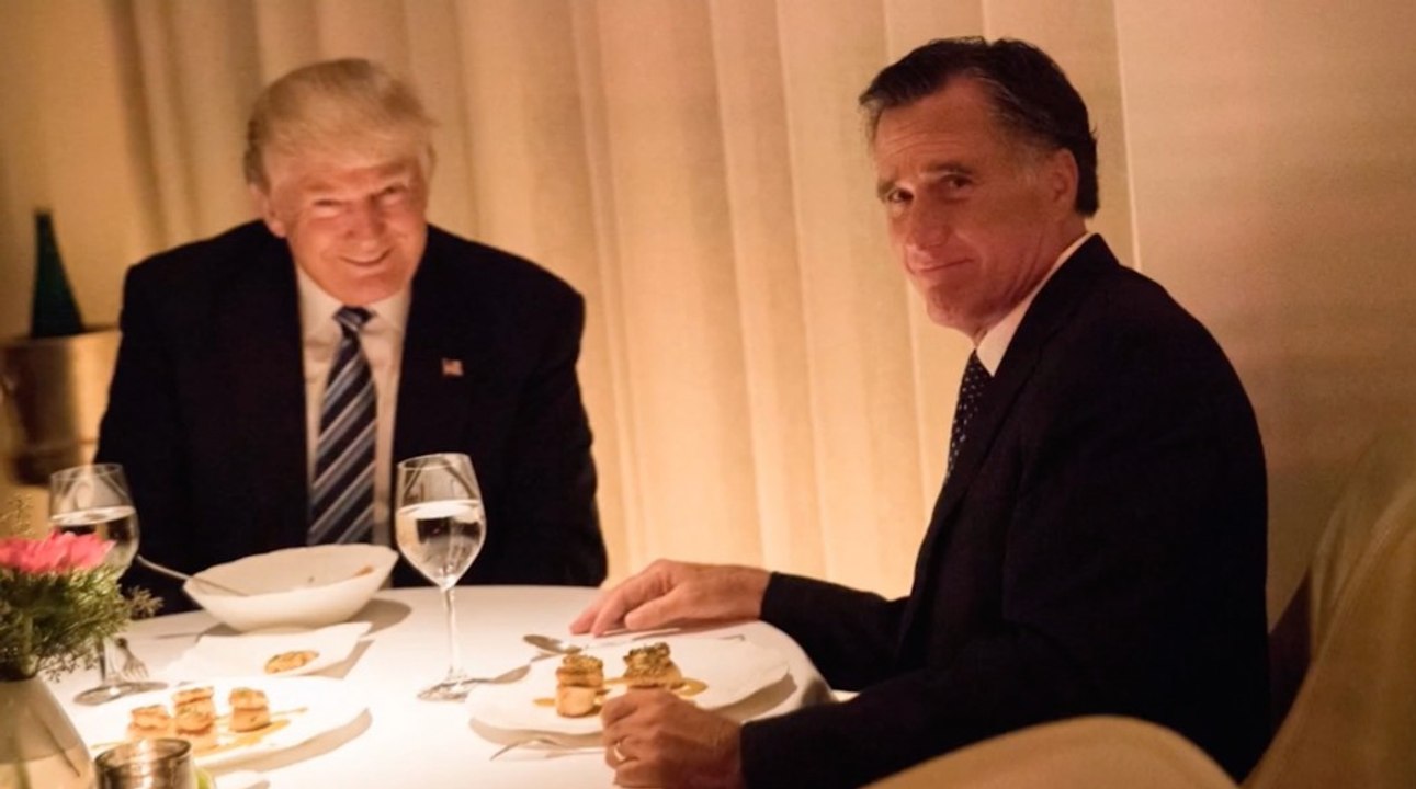 Late-night laughs: Trump and Romney's dinner