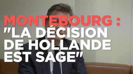 Montebourg à propos de Hollande : "C'est une décision sage et hautement respectable"