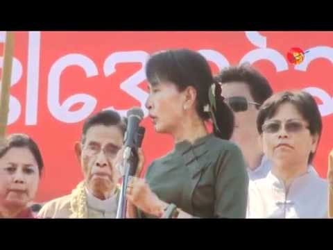 Suu Kyi's Campaign Trip in Hlegu.