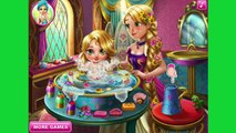 La Princesa Rapunzel baña a su Bebé Juegos para Niños y Niñas Canciones para dormir Bebés Lesso