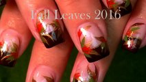 Fall leaf Nails | DIY Easy Autumn Leaves Nail Art Design Tutorial