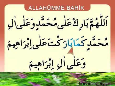 Allahümme Barik Duası _ Namaz Sûreleri ve Duaları Dinle İzle