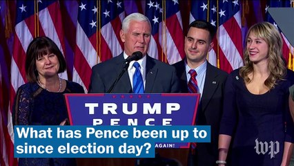 What has Mike Pence been up to, besides seeing 'Hamilton'?