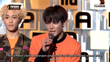[INDO SUB] 161202 NCT 127 - MAMA Best New Male / Rookie Award