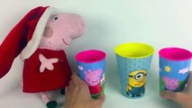 Peppa Pig Christmas Minions Cups Bob Kevin Stuart George Toy Video Navidad Kerstmis
