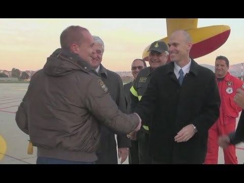 Roma - Incendi in Israele, rientrano con successo i Vigili del Fuoco italiani (02.12.16)