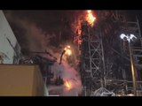 Sannazzaro de' Burgundi (PV) - Incendio in raffineria Eni (02.12.16)