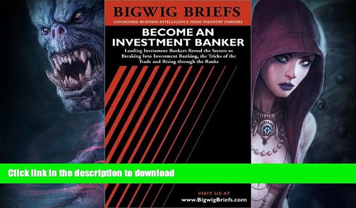 READ BOOK  Bigwig Briefs: Become an Investment Banker - The Real World Intelligence Necessary to
