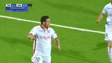 Andrea Catellani Goal - Trapani 0-1 Carpi (2.11.2016) - Serie B